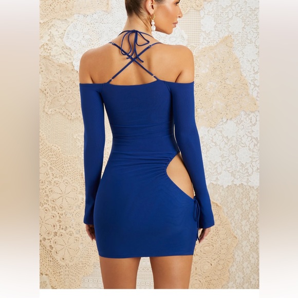 LIANA
Cut Out Hip Mini Dress in Navy - Picture 2 of 6